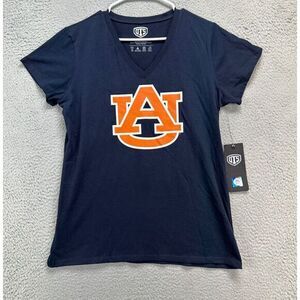 Auburn Tigers Shirt Womens‎ Large Blue V-Neck Tee Short Sleeve Casual Ladies NEW
